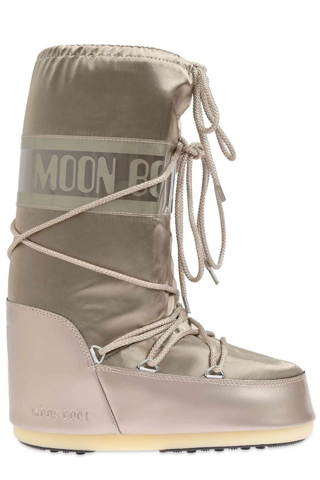 Moon Boot Icon Glance Satin Lace-Up Snow Boots | Cettire Global
