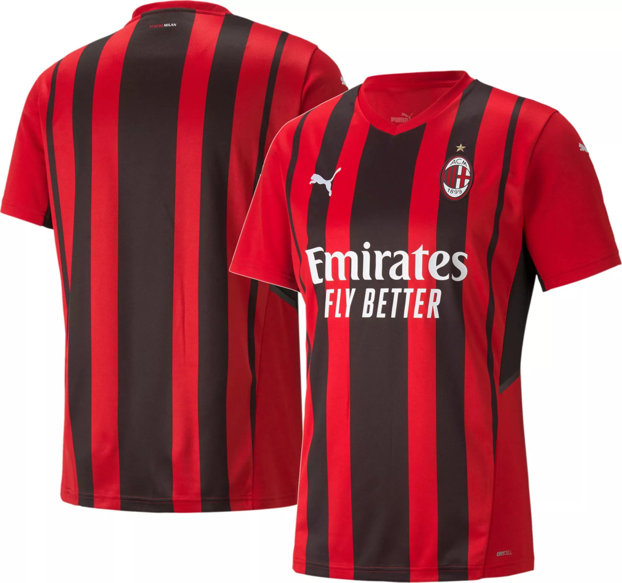 PUMA Men's AC Milan '21 Home Replica Jersey, Small, Red | Dick's Sporting Goods