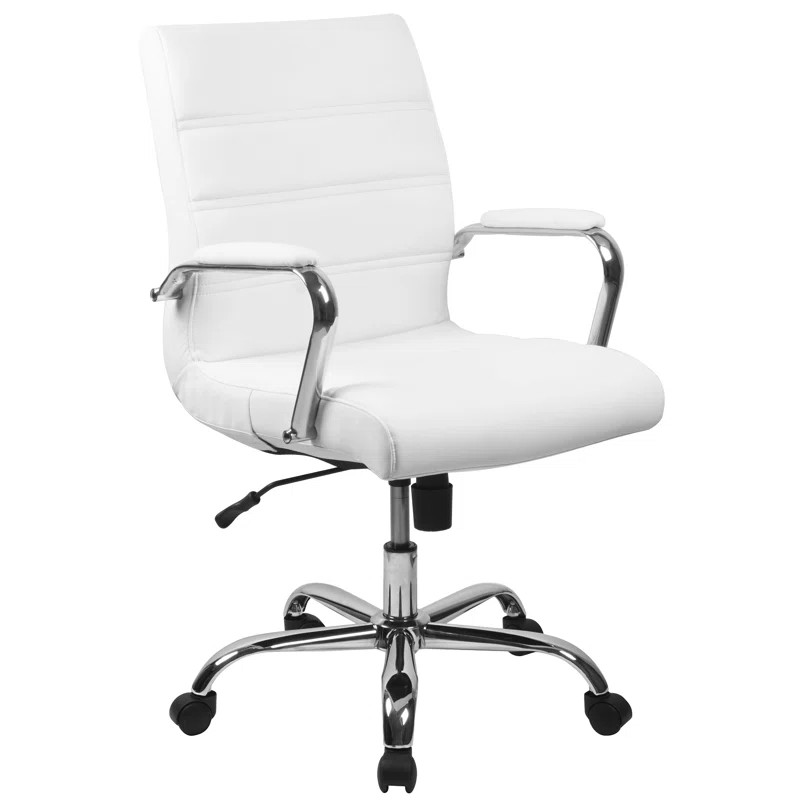 Mid-Back Executive Swivel Office Chair with Metal Frame/Arms | Wayfair North America