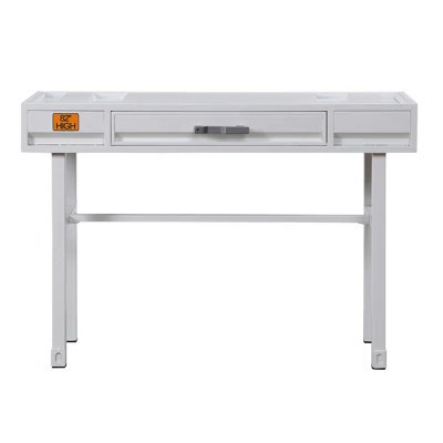 White Desk With Industrial Design And Storage Option For Workspace - Office Essential Drawer Modern Look | Wayfair North America