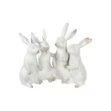 9" Whitewashed Bunny Rabbit Quartet | Michaels Stores
