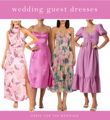 Shades of purple and pink for summer and spring wedding guest dresses. Attending a ton of weddings this season? Follow Dress for the Wedding for wedding guest dresses galore! 


#LTKwedding #LTKSeasonal #LTKparties