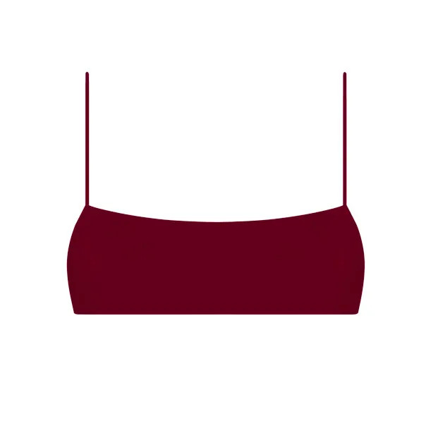 Burgundy Red Minimal Crop | Ark Swimwear