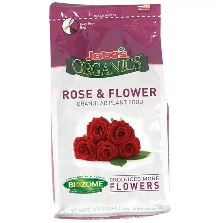 Jobe’s 09423 Organics Flower & Rose Granular Fertilizer with Biozome, 4 pound bag | Walmart (US)