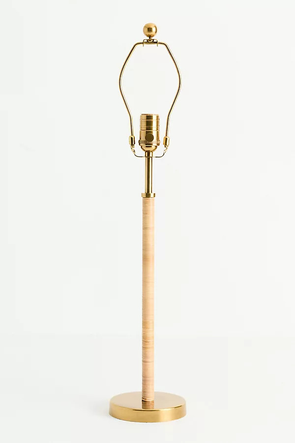 Wrapped Rattan Brass Buffet Table Lamp Base | Anthropologie (US)