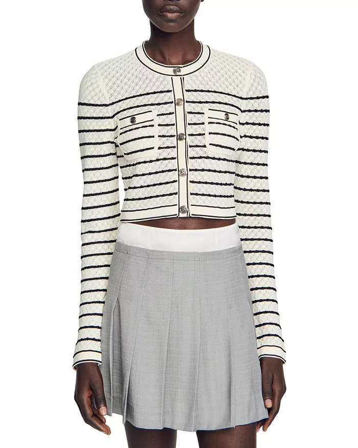 Sandro Molie Cropped Coatigan Women - Bloomingdale's | Bloomingdale's (US)