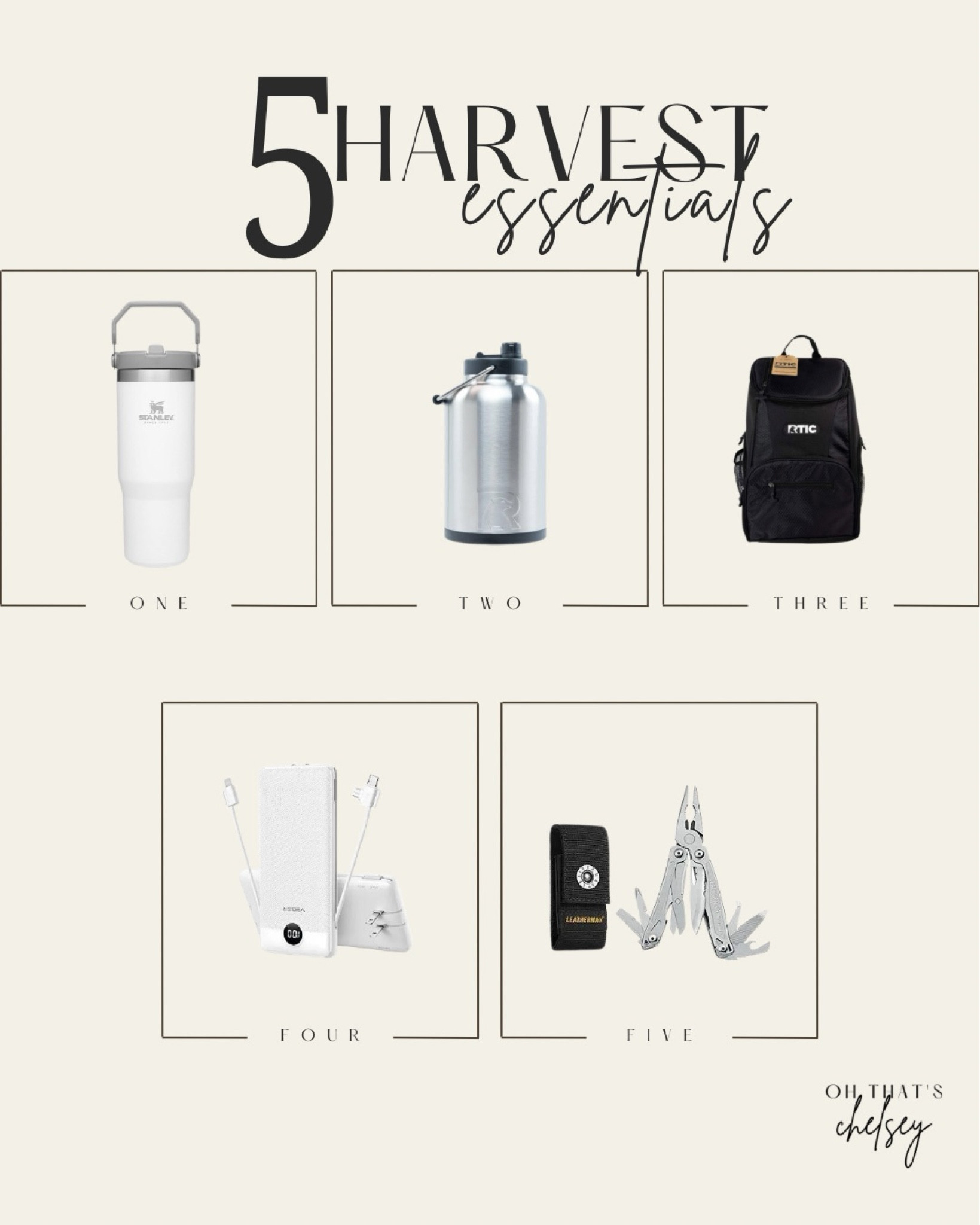 5 Harvest Essentials: 

North Dakota Farmer // Fancy Farmer // farm life blog // harvest season preparation // farm mom // harvest essentials // portable charges // rtic cooler // rtic water // farm mom // agriculture // Stanleytumblr 

#LTKSeasonal