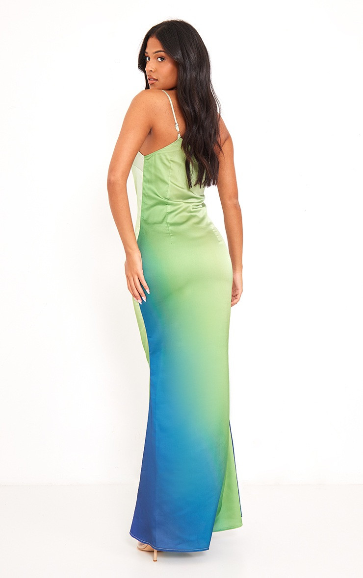 Tall Blue Ombre One Shoulder Maxi Dress | PrettyLittleThing UK