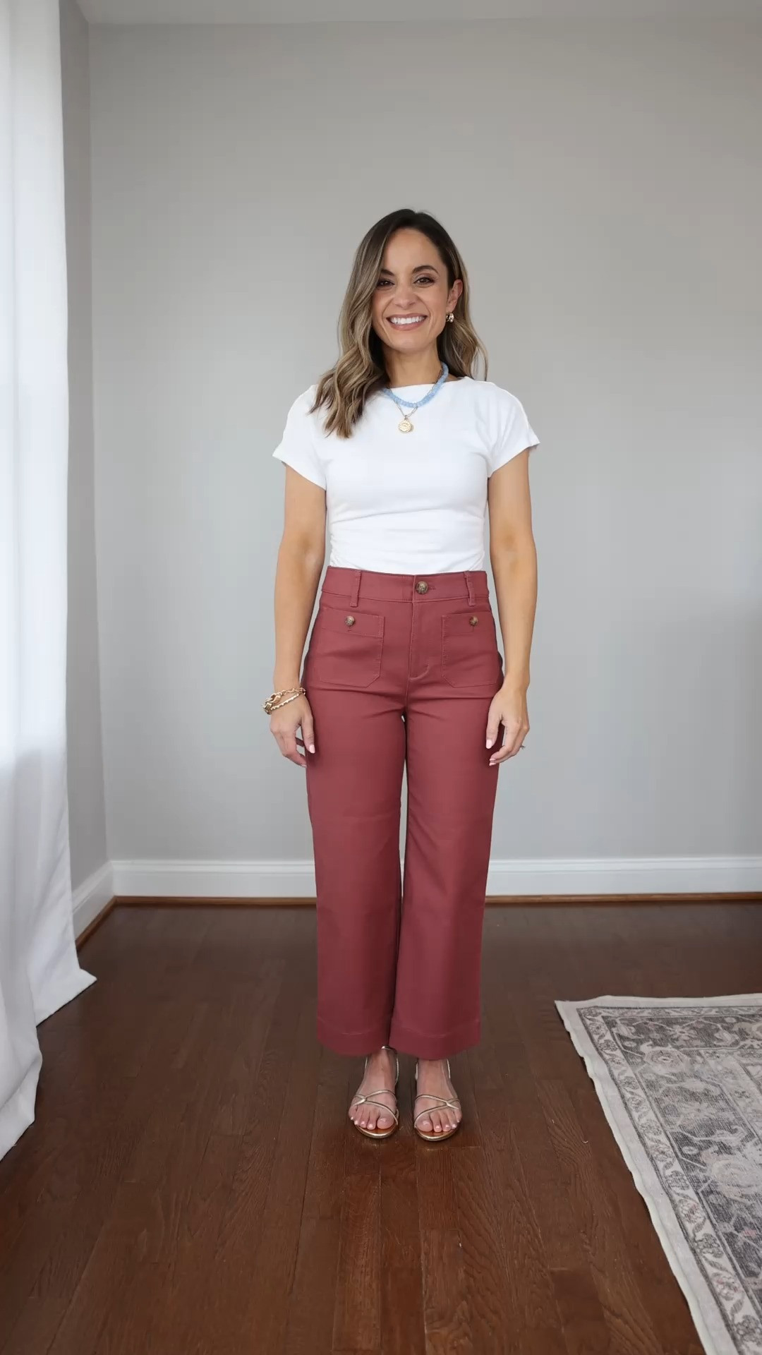 Petite-friendly pants from LOFT!

LOFT Palmer Pants: Petite 00 | 10" rise | 24" inseam (on petite 00) | runs large at the waist, size down

Top (Nordstrom): Petite XS 
Sandals (Sam Edelman): true to size 
Flats (Sam Edelman): true to size  

 #LTKPetite