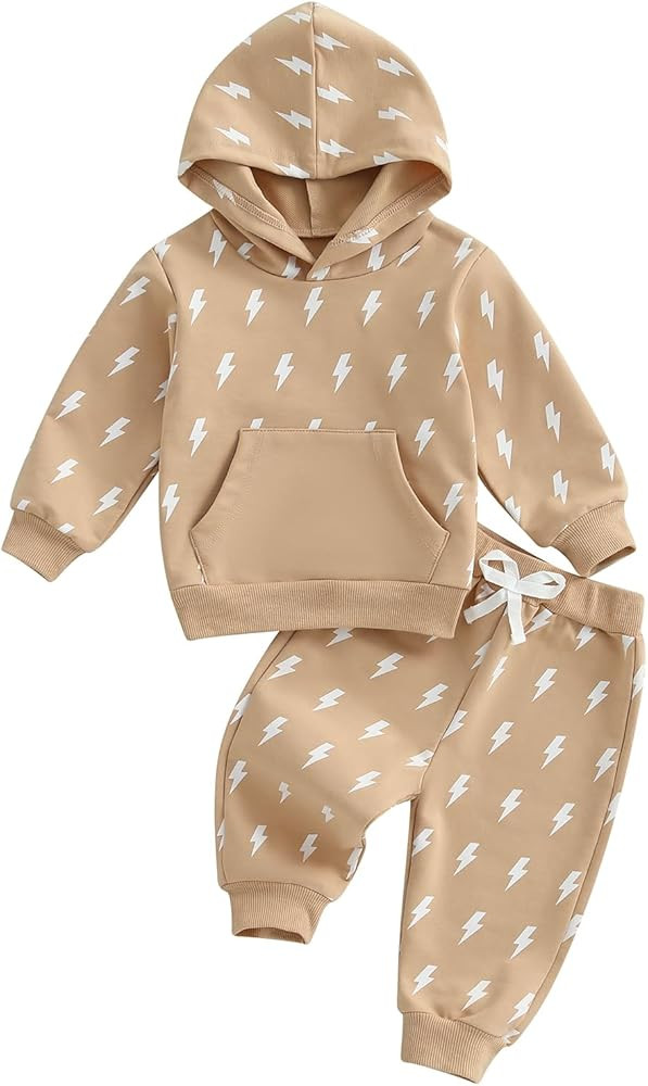 Kupretty Baby Boy Fall Winter Outfit Toddler Clothing Set Graphic Long Sleeve Hoodie Sweatshirt H... | Amazon (US)