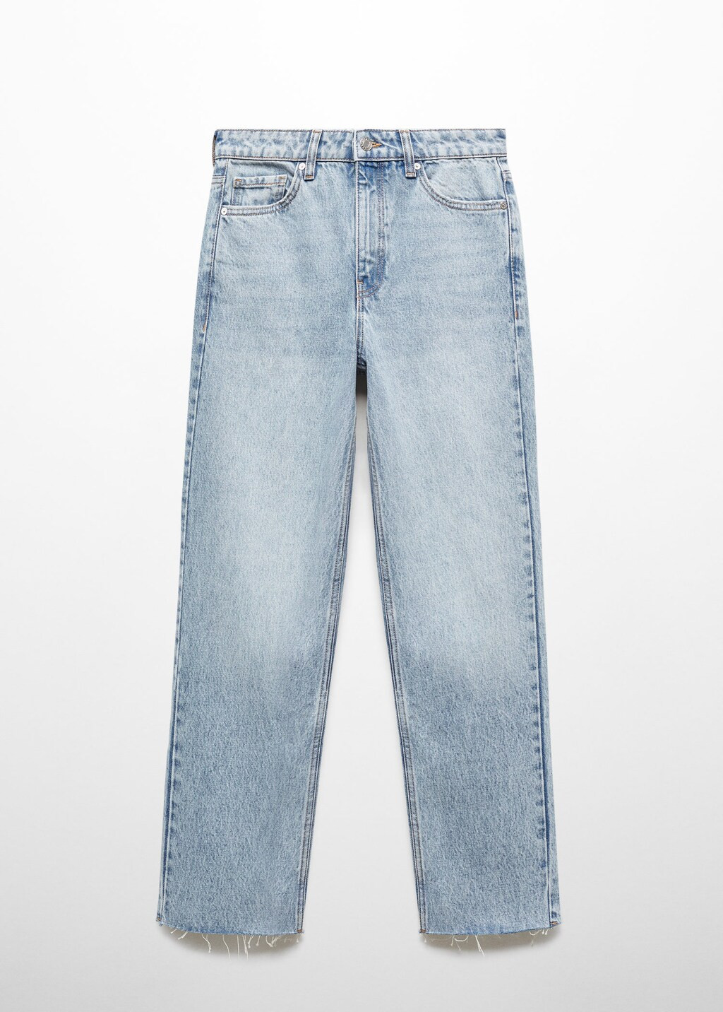 Straight-fit cropped jeans -  Women | Mango USA | MANGO (US)