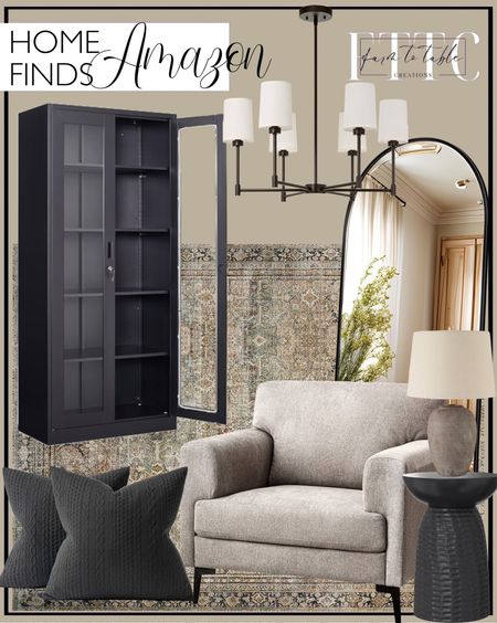 Amazon Home Finds. Follow @farmtotablecreations on Instagram for more inspiration.

Display Cabinet with Glass Doors, Curio Cabinets with 4 Adjustable Shelves. Loloi LAYLA Collection, LAY-03, Olive / Charcoal. Floor Mirror, 68"×27" Arched Full Length Mirror Arched Mirror with Stand. DCASA Accent Chair, Linen Fabric Oversized Mid Century Modern Chair Set. SOLID MANGO WOOD 13 inch Wide Round Contemporary Wooden Accent Table. Nourison 23" Earth Brown Rustic Ceramic Jar Table Lamp for Bedroom, Living Room. MIULEE Decorative Throw Pillow Covers. XiNBEi Lighting Chandeliers, 6 Light Chandelier with Fabric Shade. Amazon Home Finds. Living Room Decor. Limited Time Deals. 

#LTKHome #LTKSaleAlert #LTKFindsUnder50