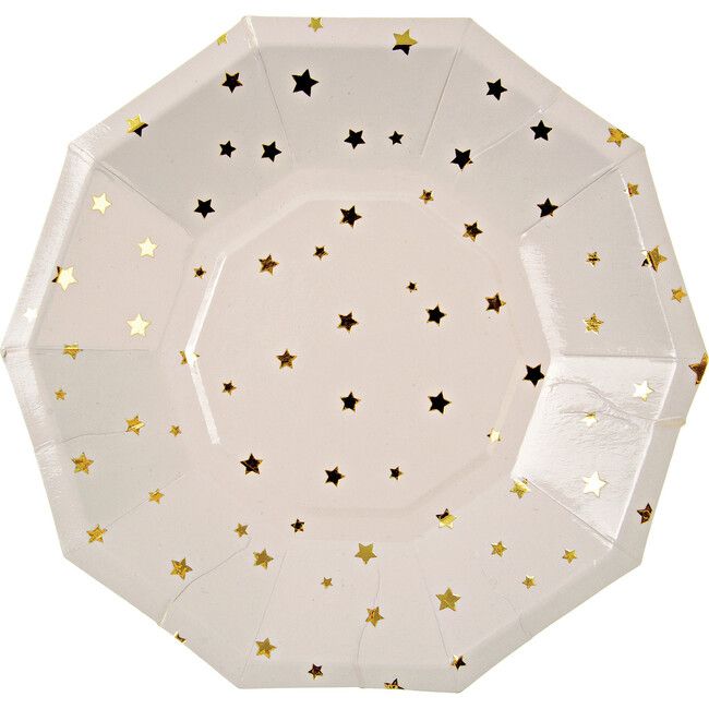 Gold Star Confetti Side Plates | Meri Meri from Maisonette | Maisonette