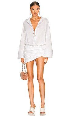BY.DYLN Noa Shirt Dress in White from Revolve.com | Revolve Clothing (Global)