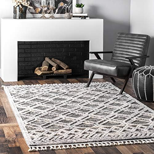 nuLOOM Ansley Shaggy Lattice Tassel Area Rug Amazon Finds Amazon Deals Amazon Home decor  | Amazon (US)