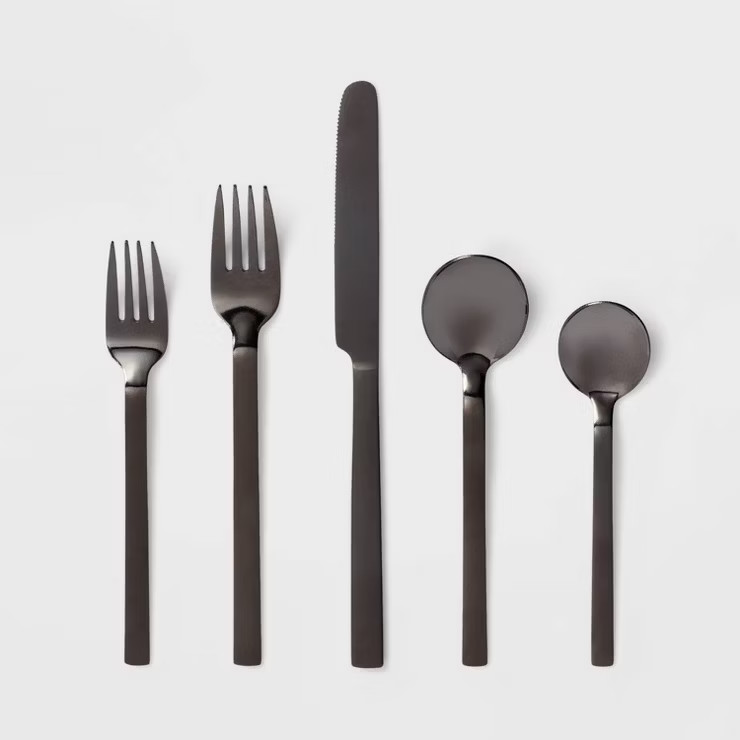 20pc Flatware Set Black - Room Essentials™ | Target