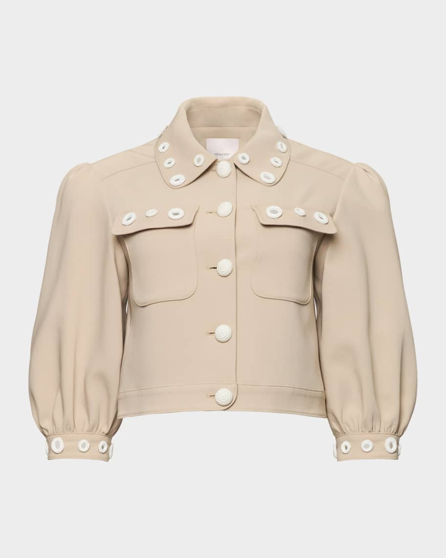 Cinq a Sept Gilliana Crochet Mirror Jacket | Neiman Marcus