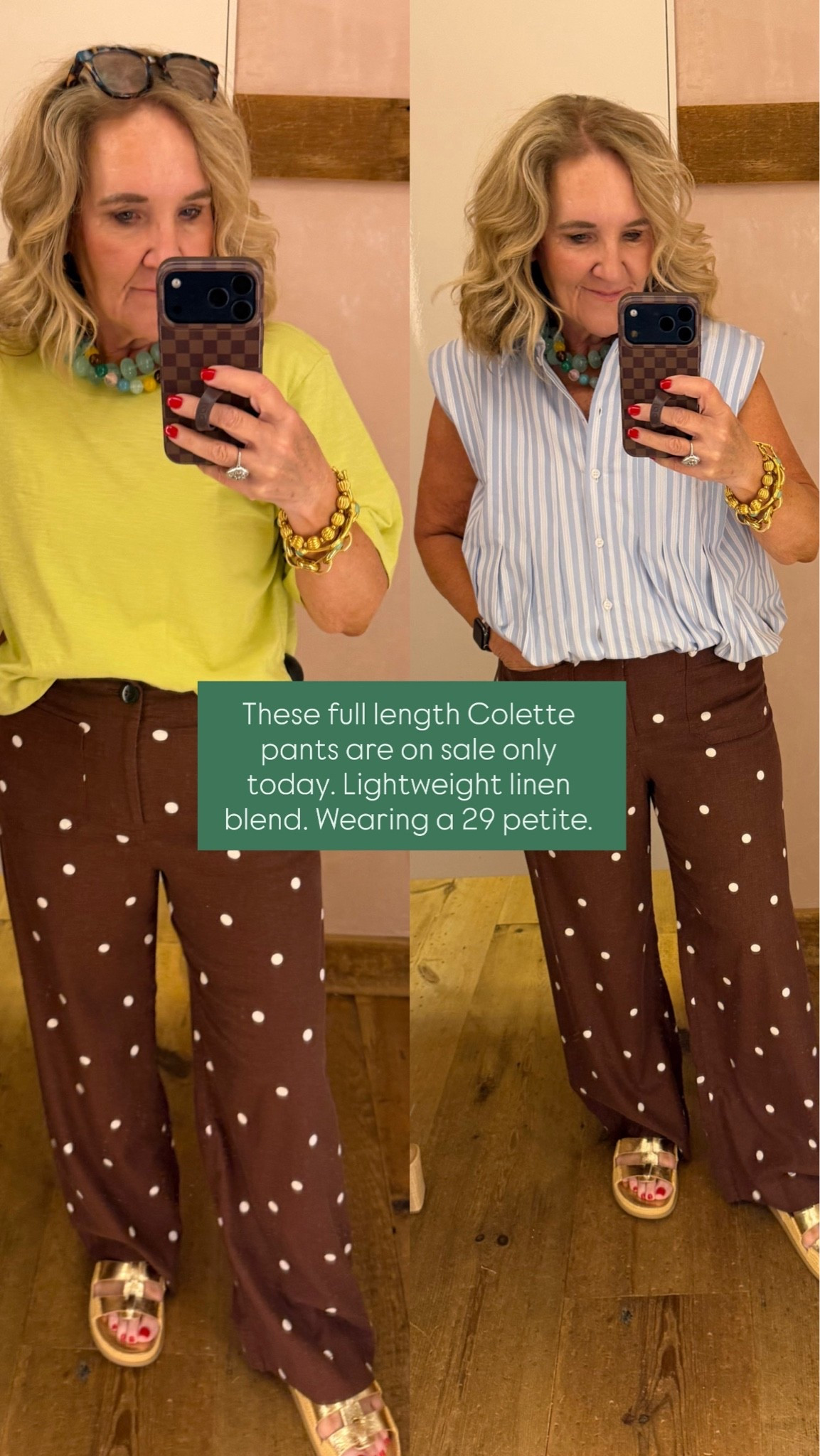 Tee and top size medium 
Colette pants 29 petite

#LTKSaleAlert #LTKOver40 #LTKPetite