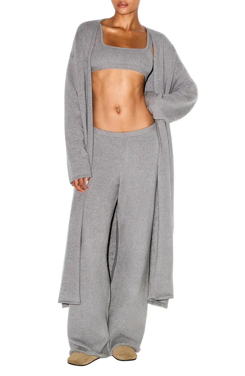 SKIMS Textured Knit Long Cardigan | Nordstrom | Nordstrom