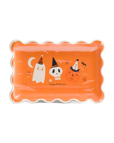 Set Of 12 Shaped Happy Halloween Friends Plates | TJ Maxx