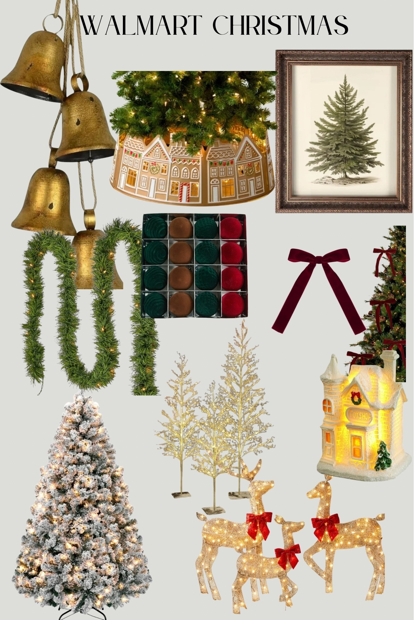 Walmart Christmas Decor 

Affordable Christmas decor, velvet bows, pre lit garland, outdoor Christmas decorations 

#LTKCyberWeek #LTKHoliday #LTKSaleAlert
