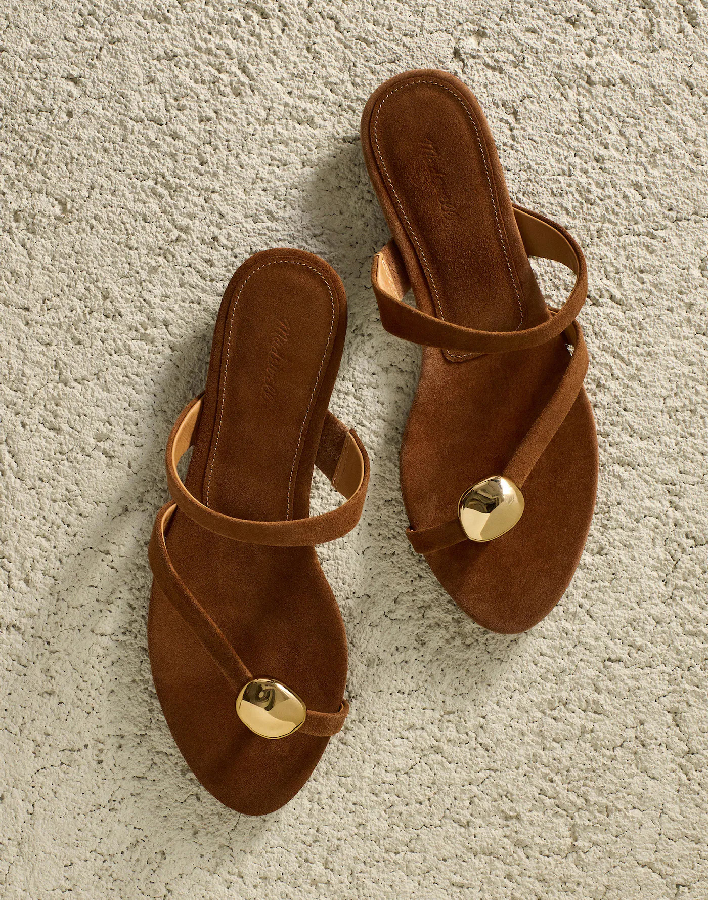 The Mila Organic Hardware Thong Slide Sandal | Madewell | Madewell