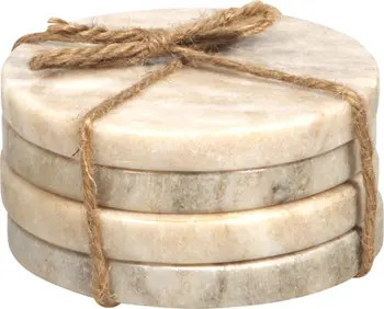 4-Pack 4"D Round Marble Coasters | Nordstrom Rack