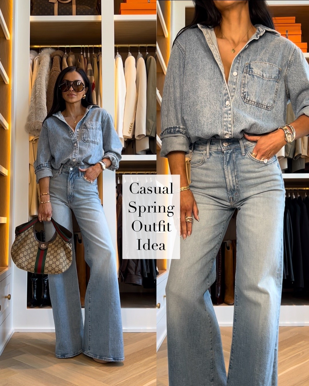 Denim on denim is one of my favorite casual spring outfit formulas. It feels effortless but still polished when the washes complement each other. This look is perfect for everyday plans when you want something comfortable but still chic and put together.

Denim shirt - wearing an XS
Favorite spring denim (mother hustler roller jeans) - wearing a 24, runs TTS

miamiamine denim on denim outfit casual spring outfit idea chic everyday denim style elevated casual look spring wardrobe staple effortless outfit inspiration

#LTKOver40 #LTKootd #LTKSeasonal