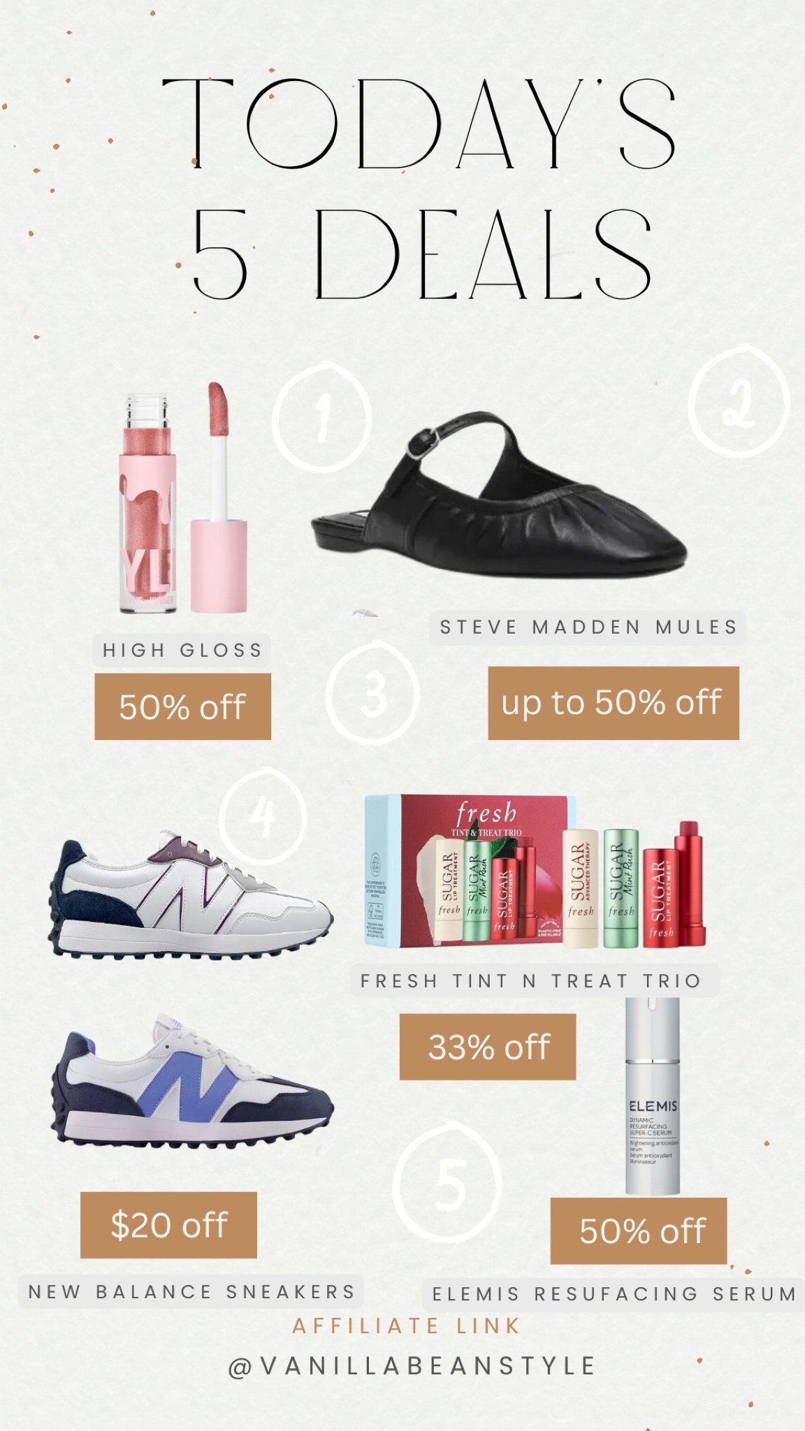 Today’s 5 Deals!

#LTKStyleTip #LTKFindsUnder100 #LTKSaleAlert