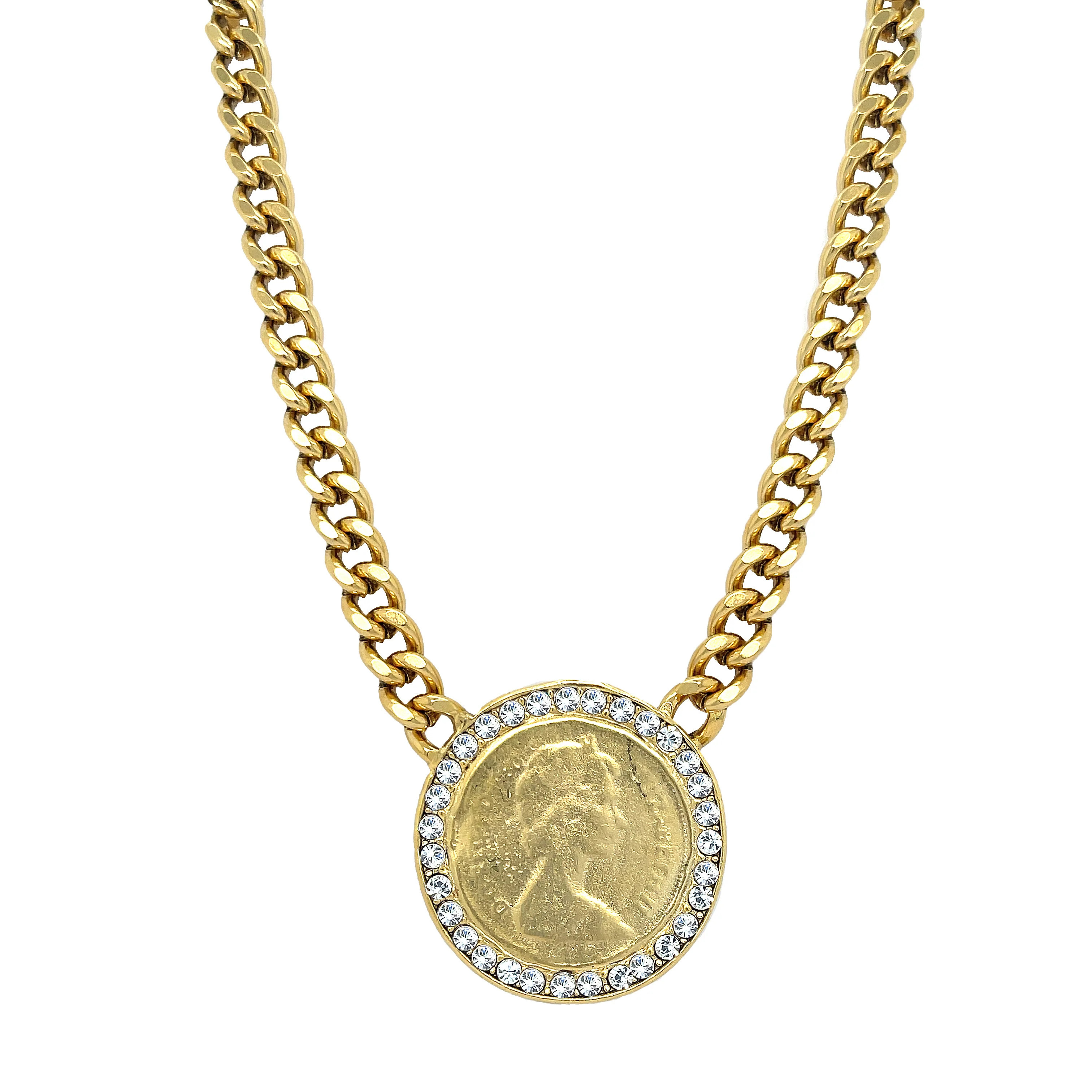 Large Coin Pendant Necklace | Jennifer Miller Jewelry