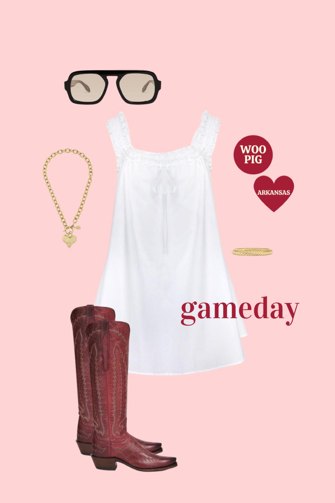 Arkansas red black and white college football gameday outfit 

#LTKStyleTip #LTKSeasonal