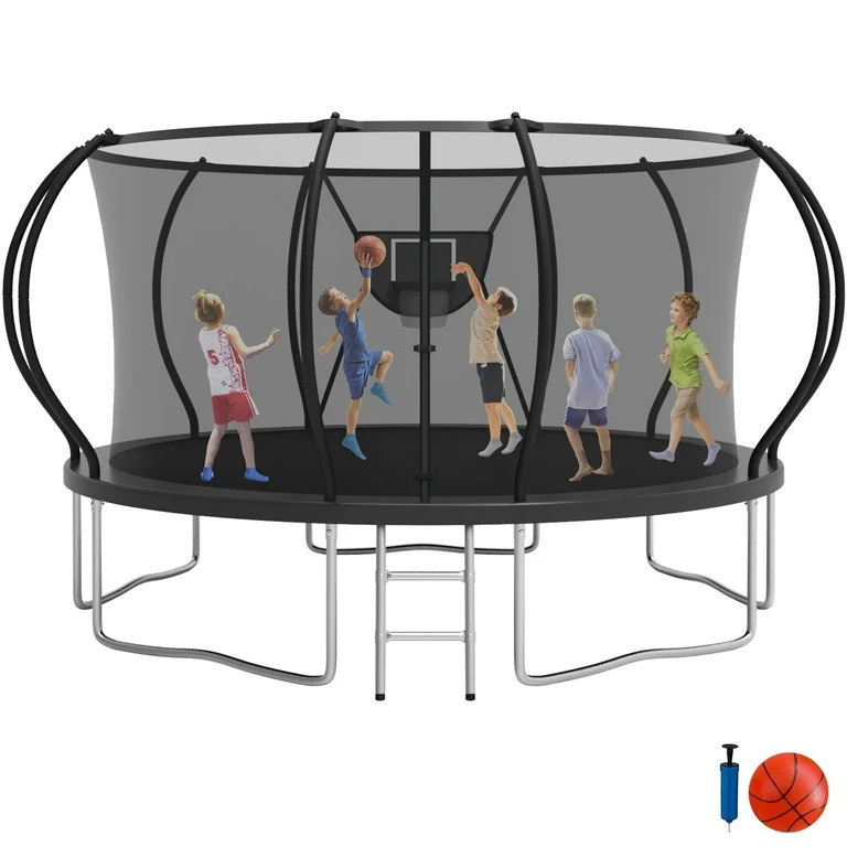 Jump Into Fun Trampoline, 14FT 10FT 12FT 16FT 1400LBS Trampoline for Adults and Kids, Trampoline ... | Walmart (US)