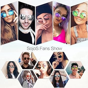 SOJOS Small Round Polarized Sunglasses for Women Men Classic Vintage Retro Shades UV400 | Amazon (US)