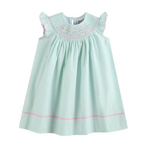 Lil Cactus Baby and Girls Smocked Easter Bunny Bishop Dress | Amazon (US)