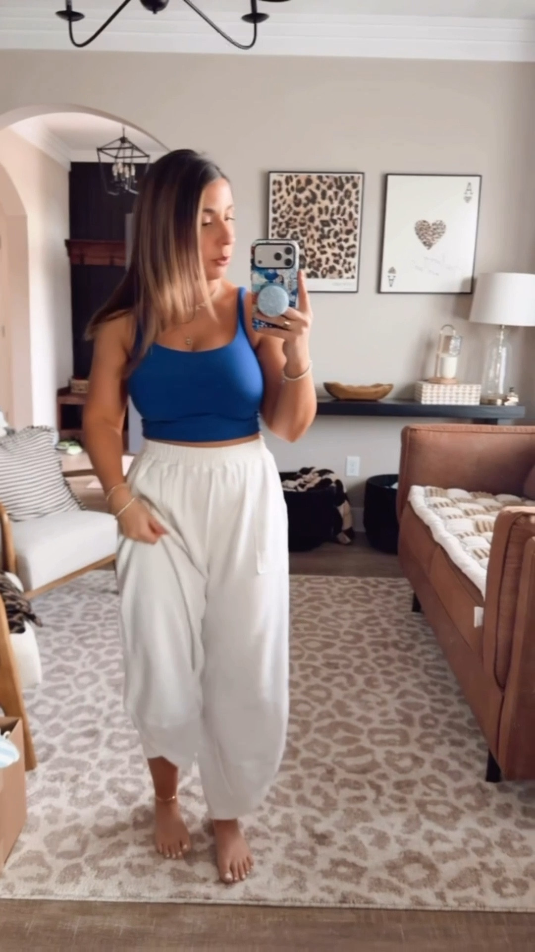 Today was a cozy, lounge day and I loved it. Sometimes I just need a total reset to get ready for the week ahead. These wide leg pants and do dreamy: they are a great price, so comfy, flattering and the colors are a 10/10! I love this double lined crop top for lounging, or layered under a cardigan. 
Casual spring outfit inspo 

#LTKPetite #LTKMidsize #LTKootd