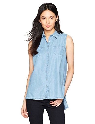 River & Rose Women's Sleeveless Chambray High Low Shirt | Amazon (US)