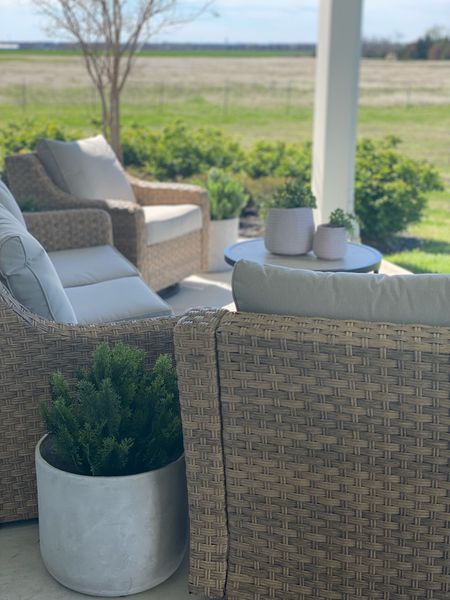 River oaks patio set on sale
Planters are several years old but linking similar 

#LTKfamily #LTKSpringSale #LTKhome