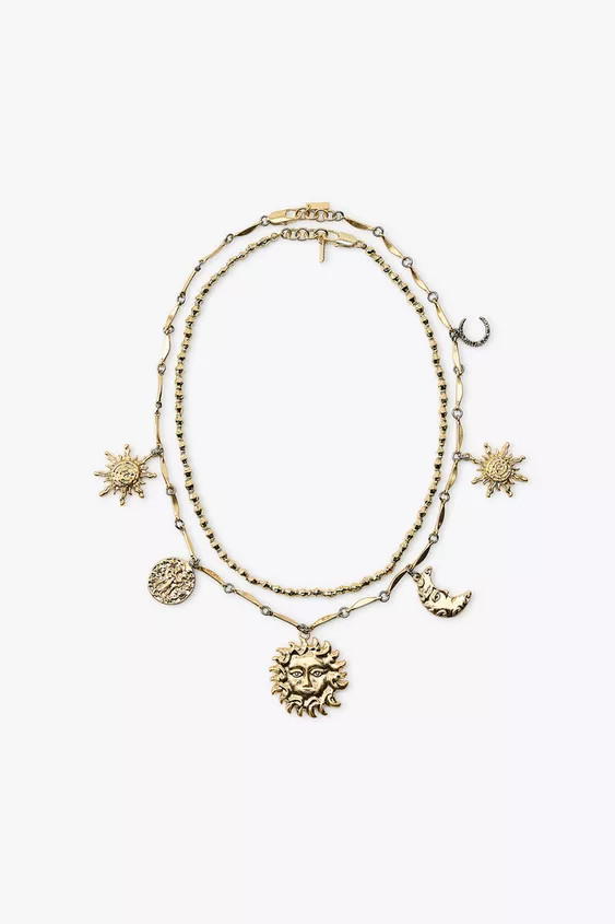 PACK OF 2 SUN AND MOON NECKLACES | Zara US