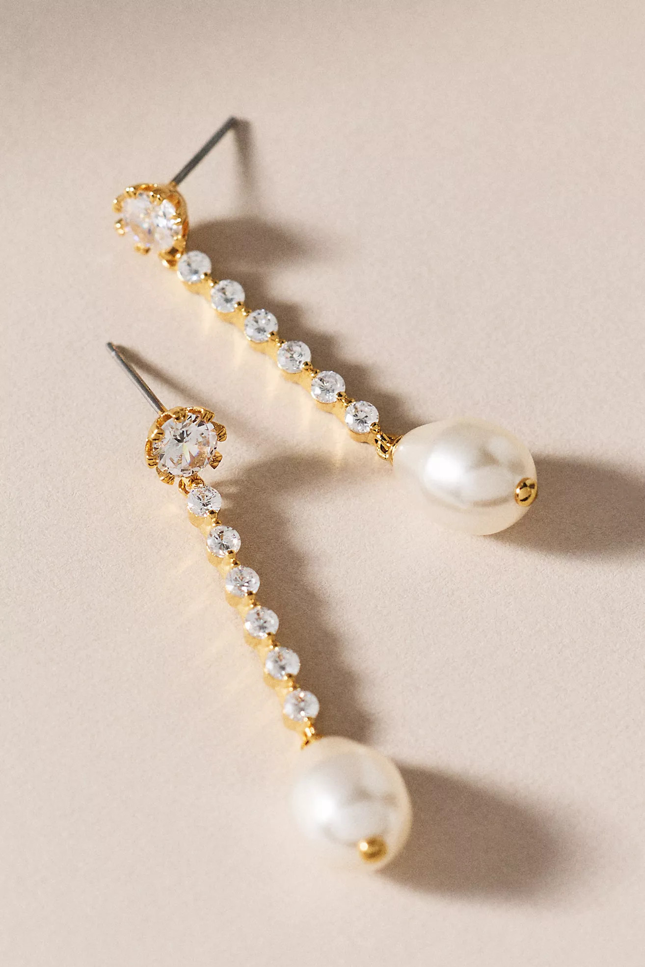 NADRI Crystal Pearl Drop Earrings | Anthropologie (US)