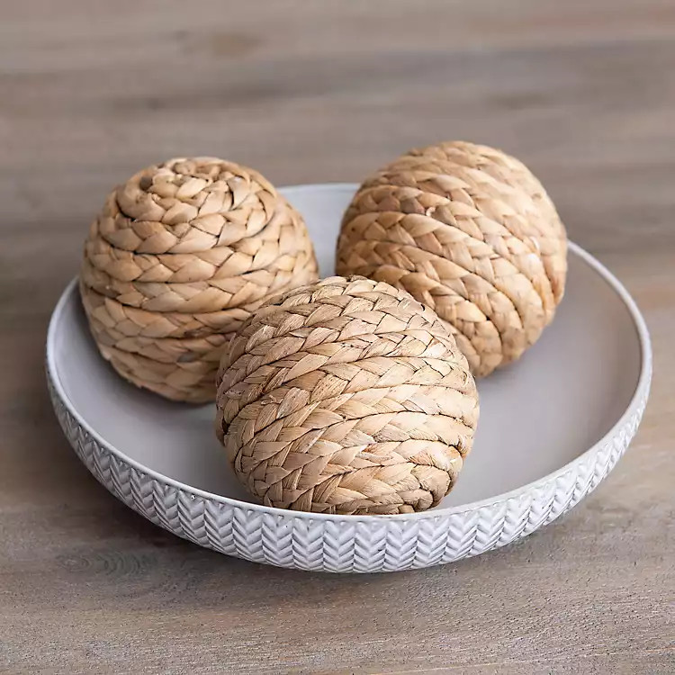 Natural Rope Woven Orbs, Set of 3 | Kirkland's Home