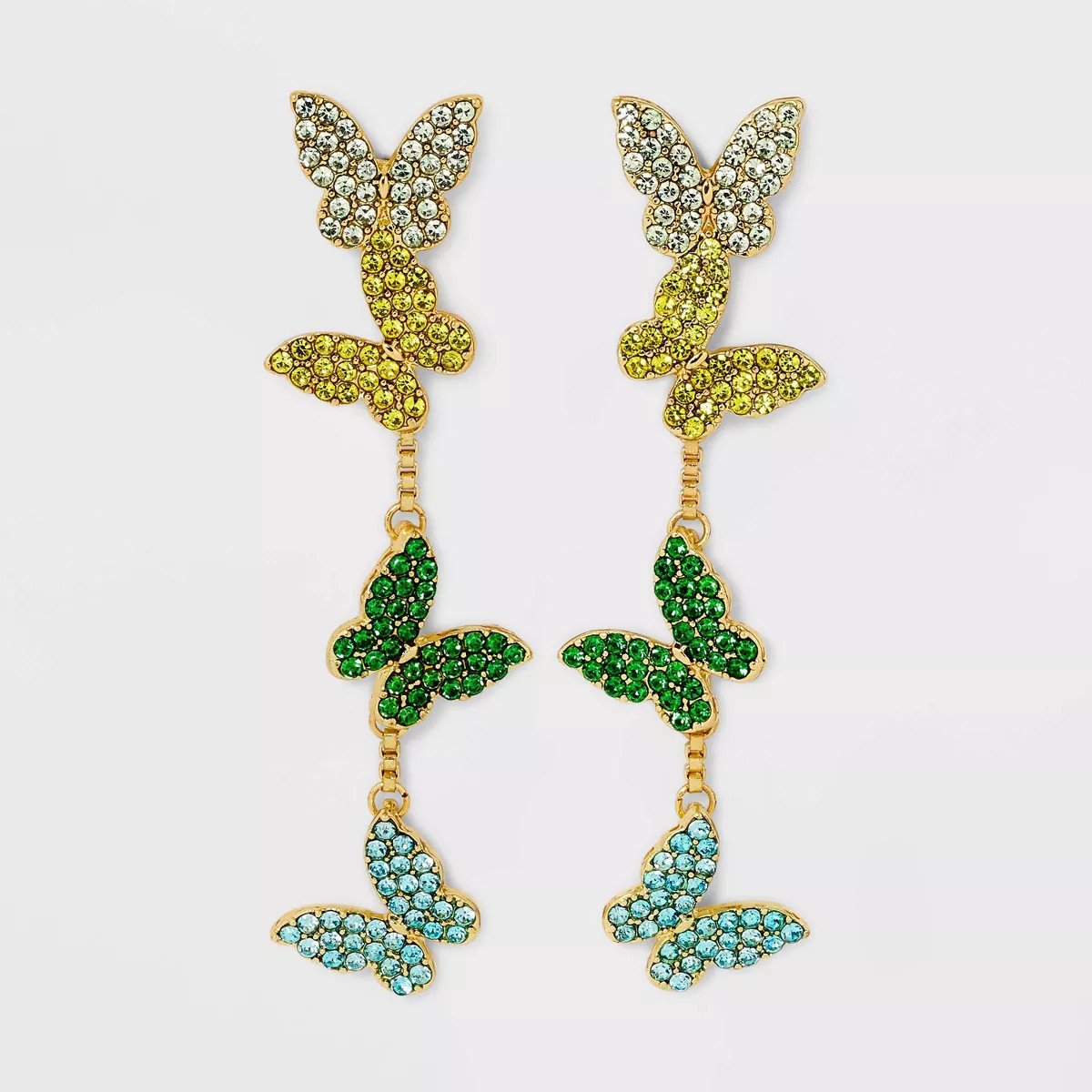 SUGARFIX by BaubleBar Pave Butterfly Drop Earrings | Target