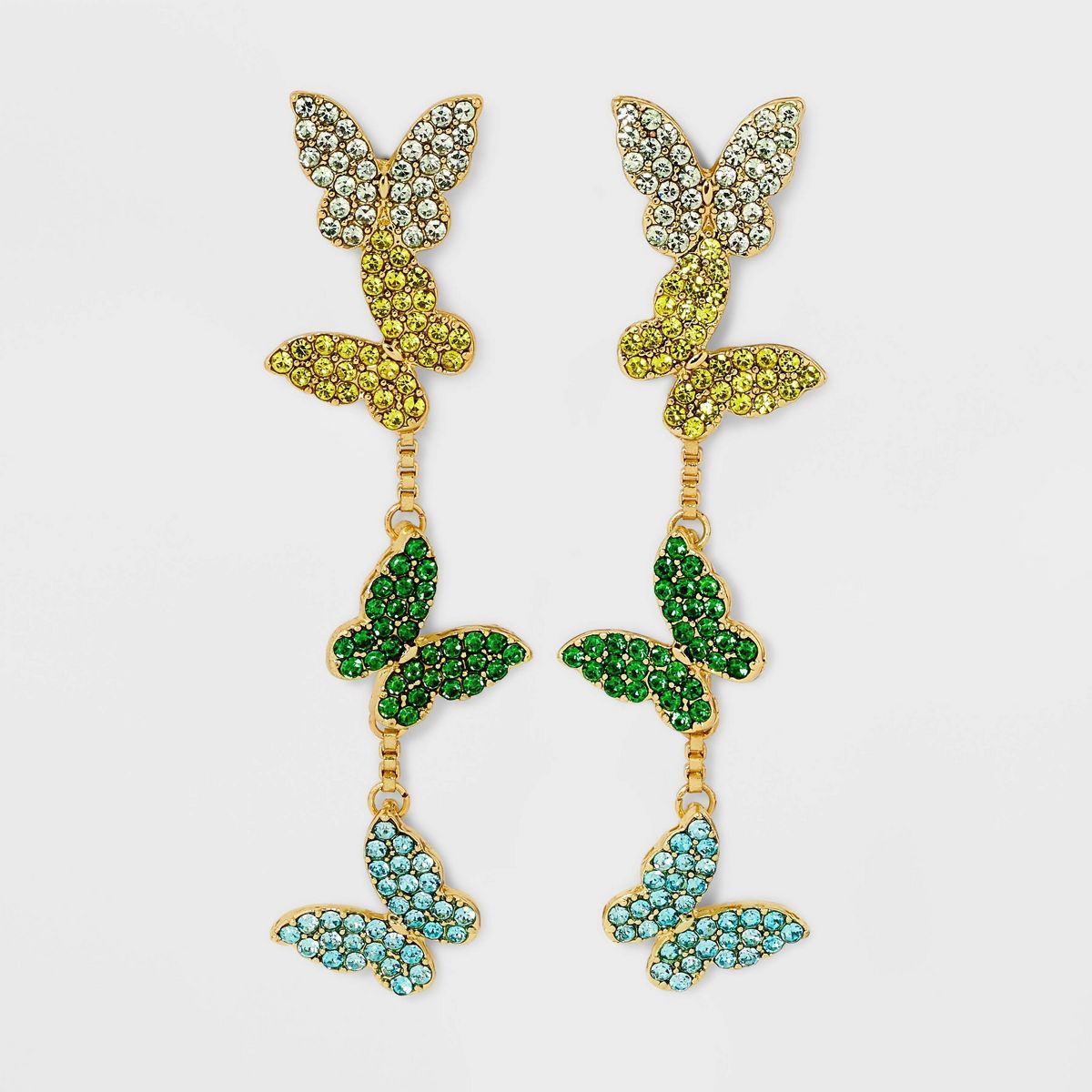 SUGARFIX by BaubleBar Pave Butterfly Drop Earrings | Target