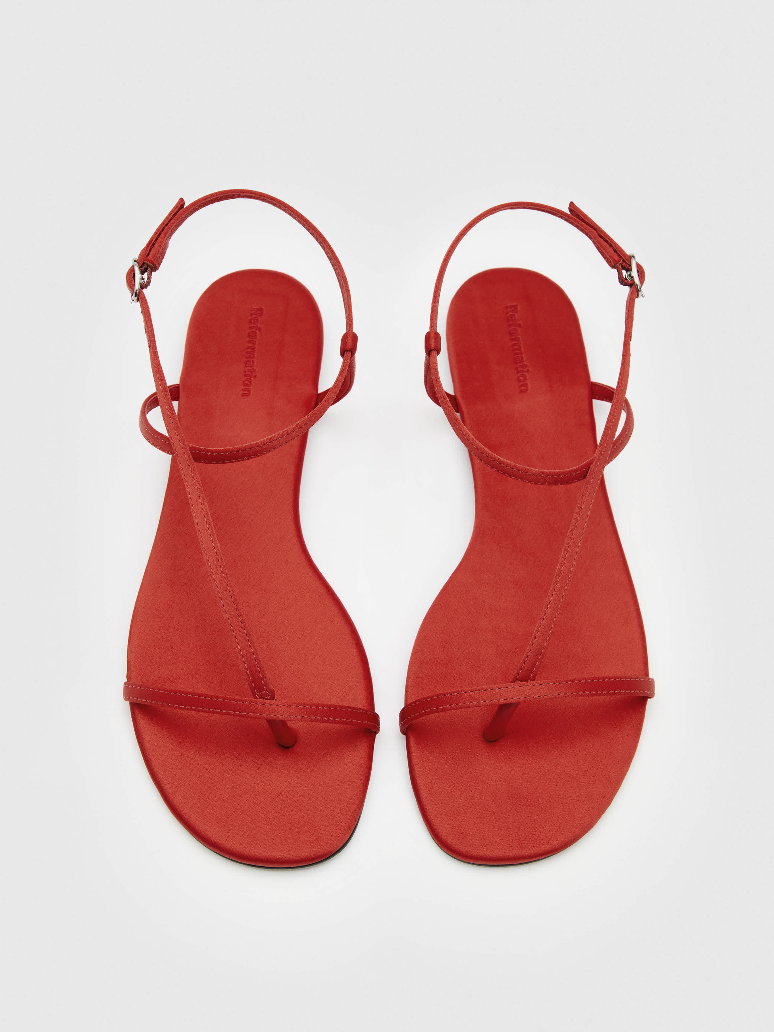 Reformation Pina Flat Sandal Red 7 | Reformation (Global)