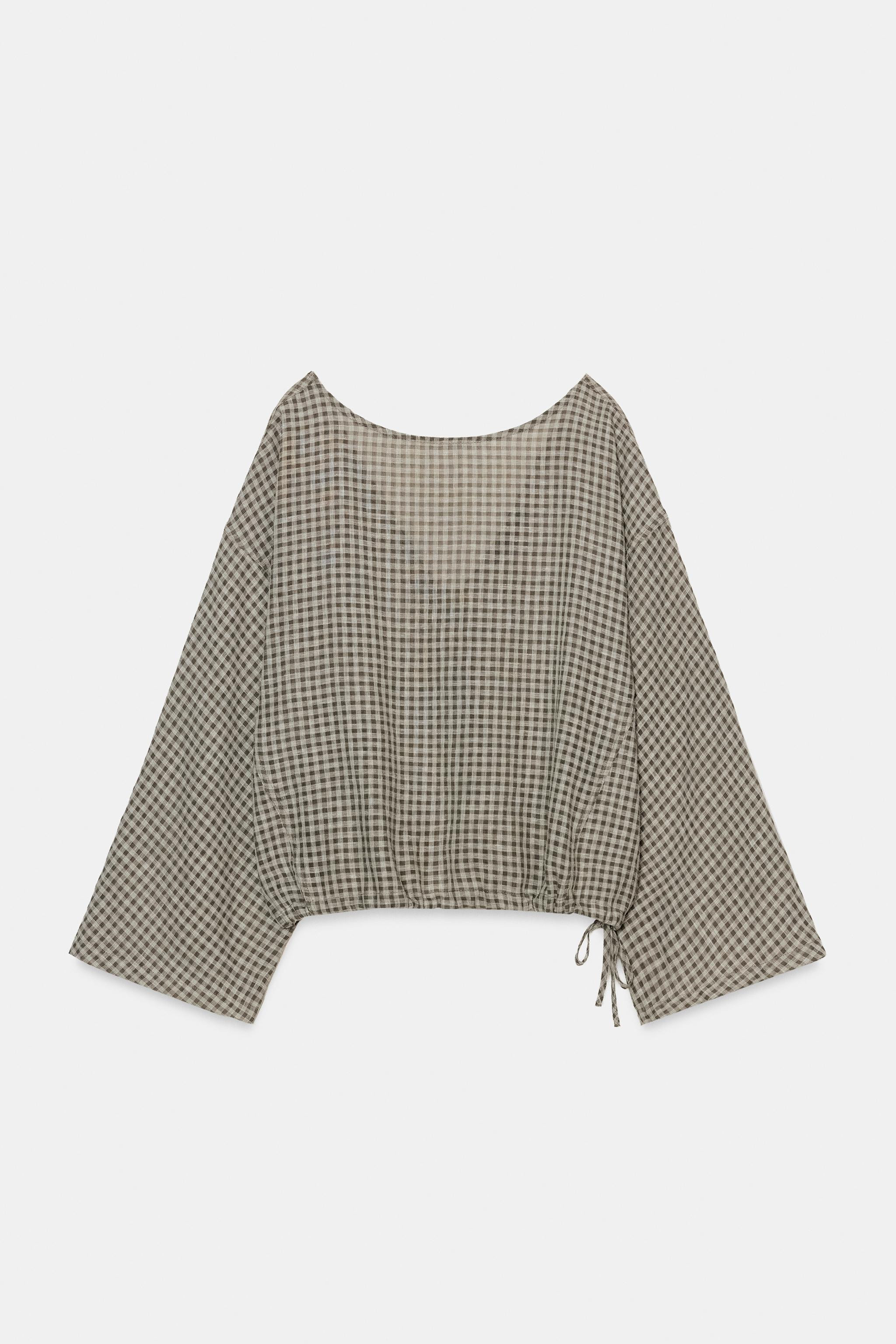 PLAID CAPE SHIRT | Zara US