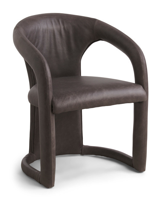 Archie Distressed Leather Dining Chair | TJ Maxx