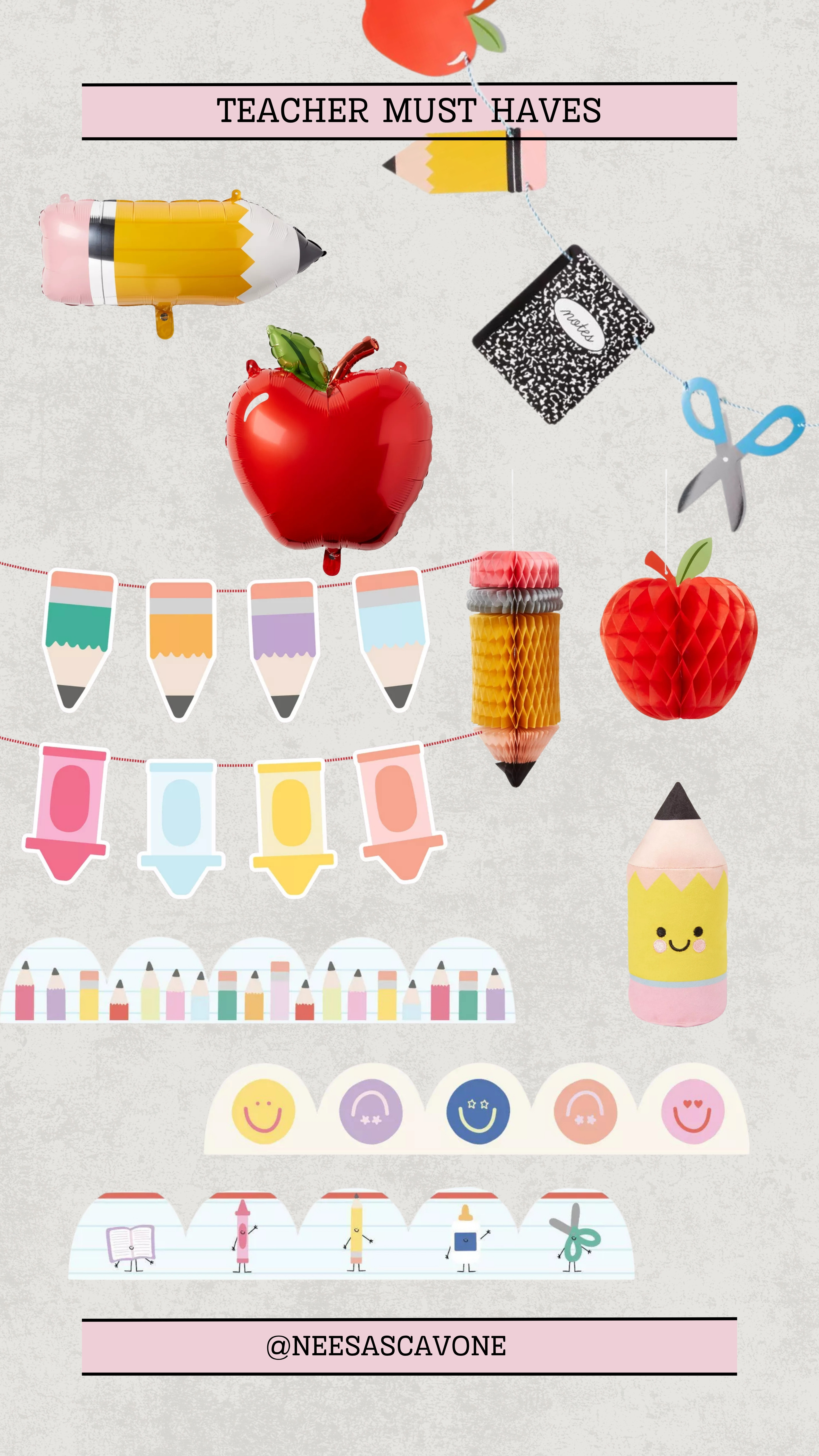 📚 TEACHER MUST HAVES ✏️🍎
Whether you’re setting up your classroom or prepping for back-to-school, these adorable finds are perfect for adding fun and function to your space! From pencil garlands to happy little supplies, it’s all about making learning feel magical 🥰
Linked everything for easy shopping! 💻📦 #TeacherMustHaves #BackToSchoolPrep #LTKBackToSchool #LTKFinds #ClassroomDecor #TeacherFavorites #LTKUnder50 #PrimaryStyle #CuteClassroom #AmazonTeacherFinds #Targetfinds #targetteacherfinds #targetteacher #teacherfinds 

  

#LTKKids #LTKSeasonal #LTKSeasonal #LTKSaleAlert #LTKKids