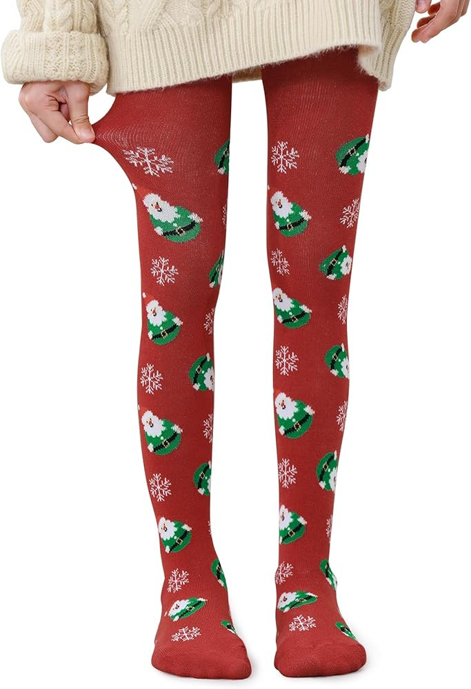 Zando Toddler Christmas Tights for Girls 2-6 Years - Ultra Soft Seamless Girls Leggings for Winte... | Amazon (US)