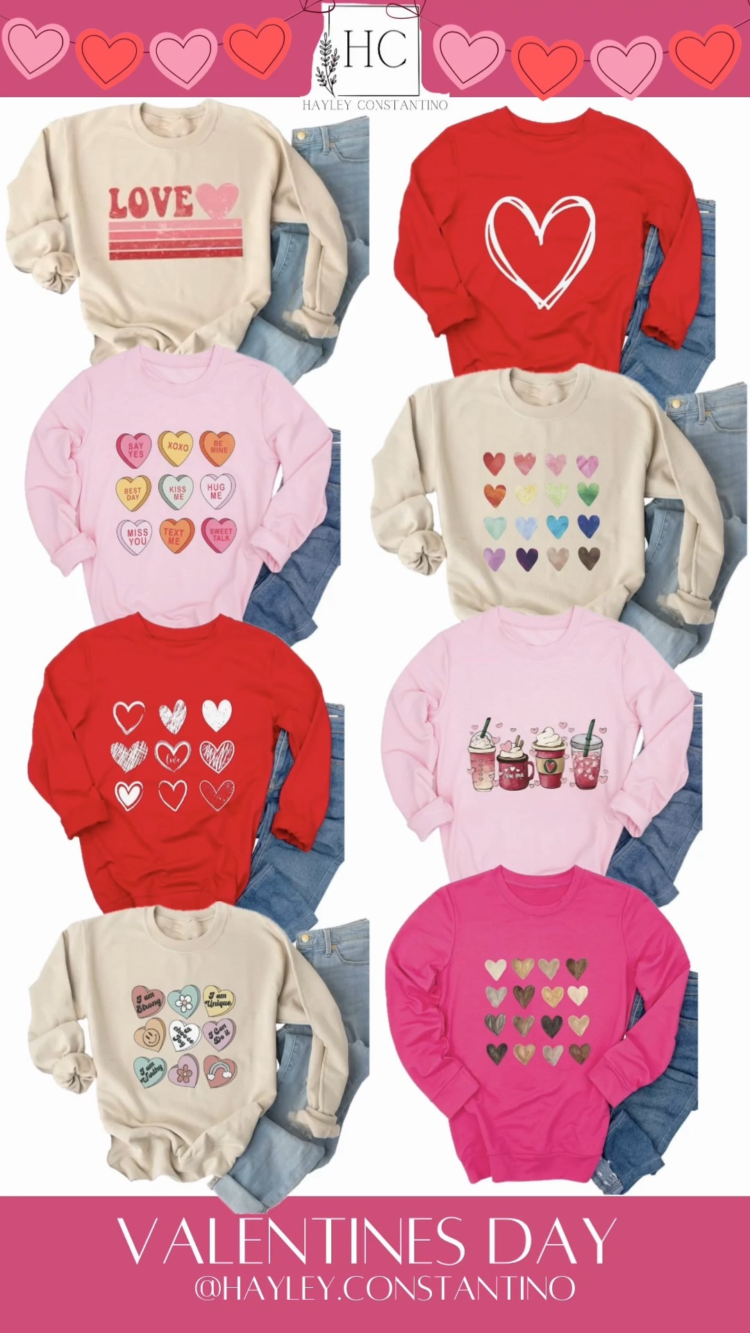 ❤️cozy love vibes with a side of sass. Valentine’s Day graphic sweatshirts are the cute-but-playful way to say “I’m festive, but I still want to be comfy.” Think hearts, kisses, flirty slogans, and fun pops of pink and red — all wrapped in that soft, lived-in sweatshirt you never want to take off. They’re sweet enough to feel romantic, but cheeky enough to feel fun and confident… like I’m here for the love, but also for the wine and dessert! 

Flirty, comfy, and a little mischievous — like your favorite rom-com in sweatshirt form.
Equal parts cuddle-worthy and confidence-boosting. Proof you can look adorable and still wear sweats. For the girls who want heart-eyes without the high heels.

❤️ Where + when to wear them:
💕Galentine’s Brunch – cute vibes, selfies, and bottomless mimosas required.
🚌School drop-off or errands – festive without trying, and moms will absolutely compliment you.
📆Casual date night – cozy movie night, pizza, and cuddles? Perfect.
💻Work-from-home days – Zoom approved and Valentine’s-Day-spirited.
🎉Kids’ parties or classroom celebrations – fun, festive, and totally practical.
🎯Weekend Target runs, Starbucks stops, or Costco trips – because spreading cute seasonal energy is a public service 😉
❄️Any cold winter day when you want to feel a little extra cute without effort.

Bottom line: Valentine’s Day graphic sweatshirts are the easiest way to look festive, stay comfy, and add a playful little “love is in the air” moment to your everyday outfits.

#LTKmomlife #LTKSeasonal #LTKootd