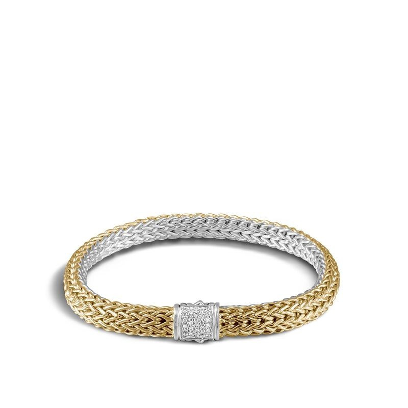 Classic Chain Reversible Bracelet with Diamonds | John Hardy