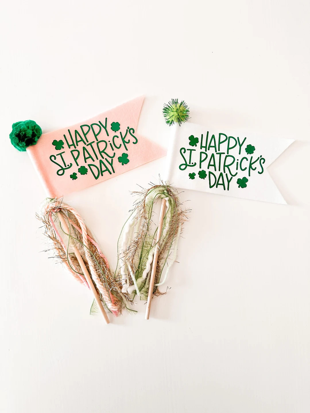 Happy St. Patrick’s Day Pennant Flag, Four Leaf Clover, St. Patrick’s Day, Retro, Whimsical | Etsy (US)